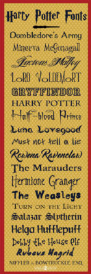 Free Harry Potter Fonts for birthday invitations, scrapbooking, crafts and more!
