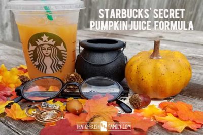 Did you know that Starbucks has a secret recipe for Pumpkin Juice that tastes just like you got it at the Wizarding World of Harry Potter? Here's the secret formula...