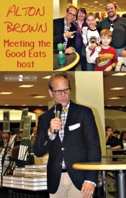 Sharing our fan-family moment ... Alton Brown, Good Eats Q&A at Frisco Barnes & Noble, Oct 2011
