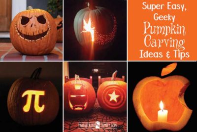 Don't let pumpkin carving season be stressful. Here are some easy DIY, geeky pumpkin carving ideas!