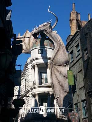 Gringotts Bank: Diagon Alley: Our first visit to Universal Orlando and Wizarding World of Harry Potter - come check it out for details on vacation planning and having fun!