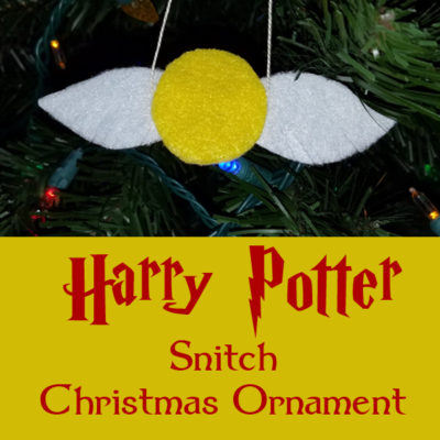DIY Harry Potter Snitch Christmas tree ornament - make your own snitch from felt - use on scrapbook pages, cards and more!
