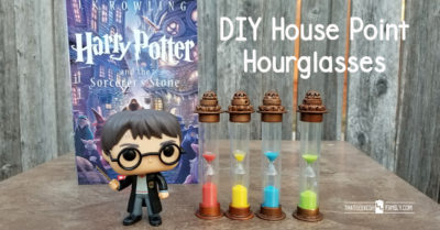 Learn to make these DIY Harry Potter House Point Hourglasses for these awesome additions to your Harry Potter themed room or birthday party!